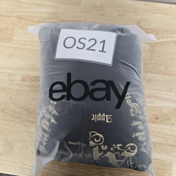 Apple Bottoms Jacket Womens Small Black Gold Puffer Bomber Logo Zip Down Feather - Picture 10 of 11